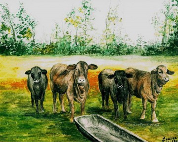Ganado Vaca Toro Painting - maestro de carne de vacuno louise miller